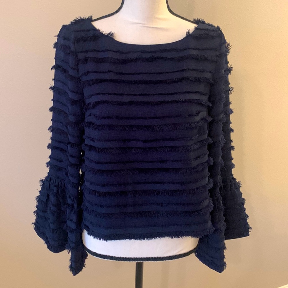 Club Monoco Eyelash Fringe Trim Top